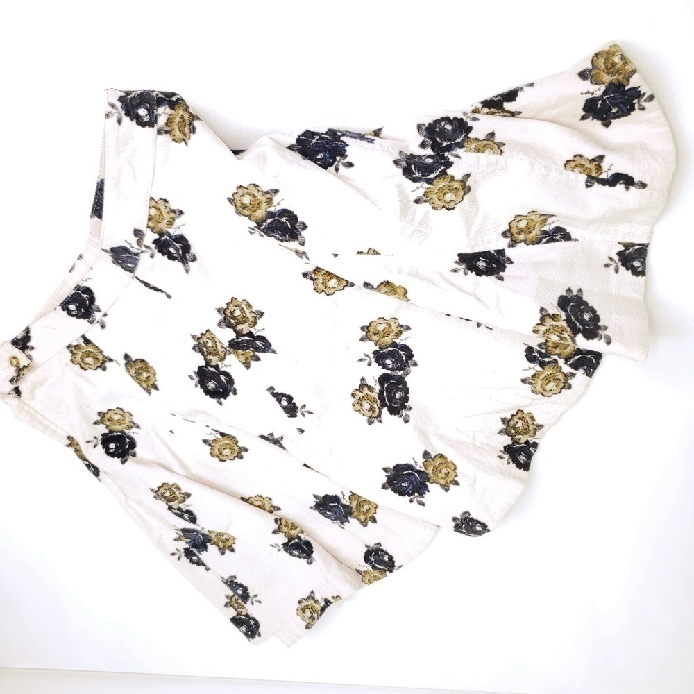 Free People High Waisted Corduroy floral skirt sz4 - Picture 5 of 6